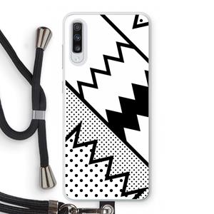 CaseCompany Pop Art #5: Samsung Galaxy A70 Transparant Hoesje met koord