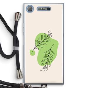 CaseCompany Beleaf in you: Sony Xperia XZ1 Transparant Hoesje met koord