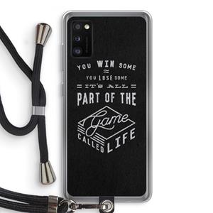 CaseCompany Life: Samsung Galaxy A41 Transparant Hoesje met koord