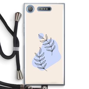 CaseCompany Leaf me if you can: Sony Xperia XZ1 Transparant Hoesje met koord