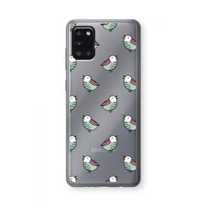 CaseCompany Vogeltjes: Samsung Galaxy A31 Transparant Hoesje