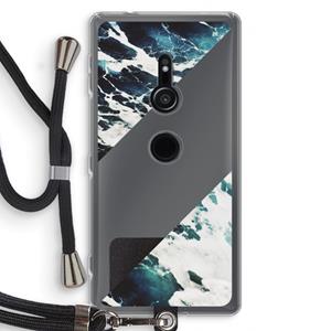 CaseCompany Golven: Sony Xperia XZ2 Transparant Hoesje met koord