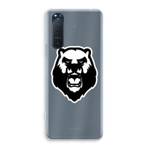 CaseCompany Angry Bear (white): Sony Xperia 5 II Transparant Hoesje