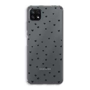 CaseCompany Kleine kattenkopjes: Samsung Galaxy A22 5G Transparant Hoesje