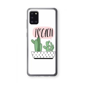 CaseCompany I love cacti: Samsung Galaxy A31 Transparant Hoesje