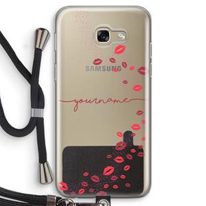 CaseCompany Kusjes: Samsung Galaxy A5 (2017) Transparant Hoesje met koord