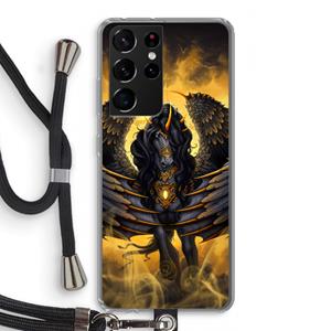CaseCompany Pegasus: Samsung Galaxy S21 Ultra Transparant Hoesje met koord
