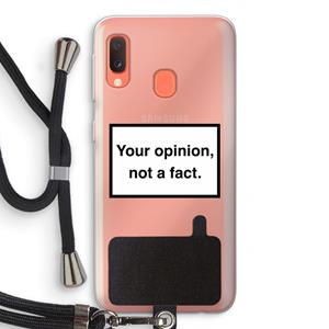 CaseCompany Your opinion: Samsung Galaxy A20e Transparant Hoesje met koord