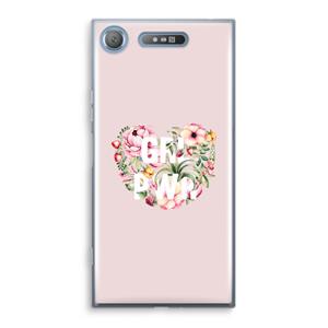 CaseCompany GRL PWR Flower: Sony Xperia XZ1 Transparant Hoesje