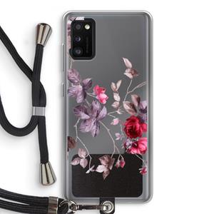 CaseCompany Mooie bloemen: Samsung Galaxy A41 Transparant Hoesje met koord