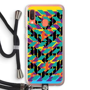 CaseCompany Skew Bee 1: Samsung Galaxy A20e Transparant Hoesje met koord