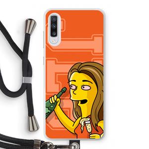 CaseCompany Jamie Lee Simpson: Samsung Galaxy A70 Transparant Hoesje met koord