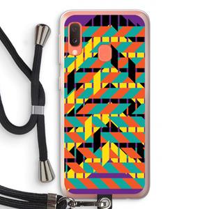 CaseCompany Skew Bee 2: Samsung Galaxy A20e Transparant Hoesje met koord