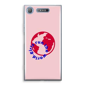 CaseCompany Run The World: Sony Xperia XZ1 Transparant Hoesje