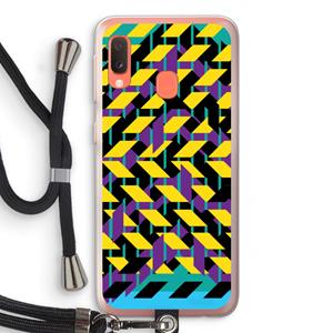 CaseCompany Skew Bee 3: Samsung Galaxy A20e Transparant Hoesje met koord