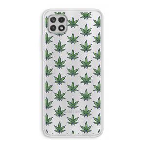 CaseCompany Weed: Samsung Galaxy A22 4G Transparant Hoesje