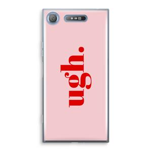 CaseCompany Ugh: Sony Xperia XZ1 Transparant Hoesje