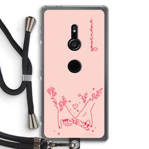 CaseCompany Best Friends: Sony Xperia XZ2 Transparant Hoesje met koord