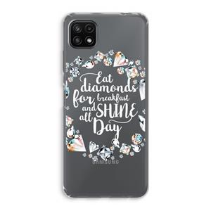 CaseCompany Diamonds: Samsung Galaxy A22 5G Transparant Hoesje