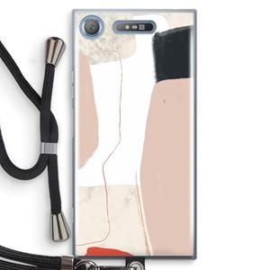 CaseCompany Lava: Sony Xperia XZ1 Transparant Hoesje met koord