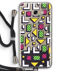 CaseCompany 8-bit N°4: Samsung Galaxy A5 (2017) Transparant Hoesje met koord