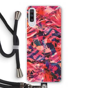 CaseCompany California: Samsung Galaxy A70 Transparant Hoesje met koord