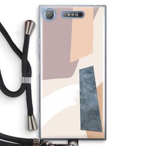 CaseCompany Luca: Sony Xperia XZ1 Transparant Hoesje met koord