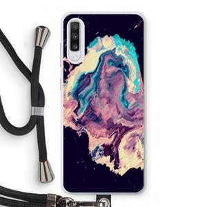 CaseCompany Cosmic Silence: Samsung Galaxy A70 Transparant Hoesje met koord