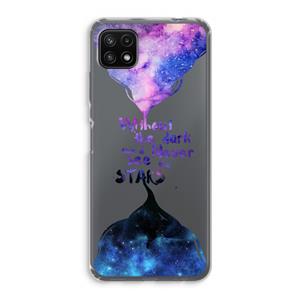 CaseCompany Stars quote: Samsung Galaxy A22 5G Transparant Hoesje