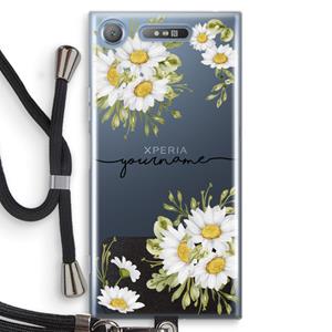 CaseCompany Daisies: Sony Xperia XZ1 Transparant Hoesje met koord