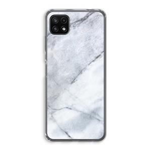 CaseCompany Witte marmer: Samsung Galaxy A22 5G Transparant Hoesje