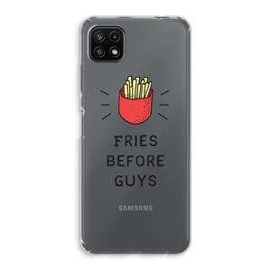 CaseCompany Fries before guys: Samsung Galaxy A22 5G Transparant Hoesje