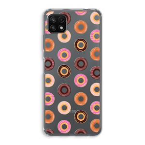 CaseCompany Donuts: Samsung Galaxy A22 5G Transparant Hoesje