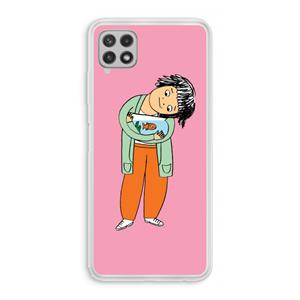 CaseCompany Visknuffel: Samsung Galaxy A22 4G Transparant Hoesje