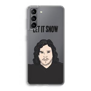 CaseCompany Let It Snow: Samsung Galaxy S21 Transparant Hoesje