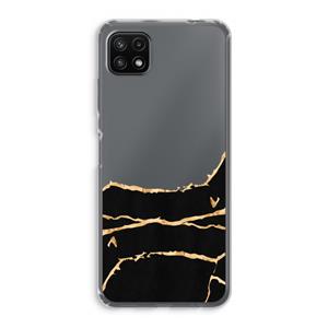 CaseCompany Gouden marmer: Samsung Galaxy A22 5G Transparant Hoesje