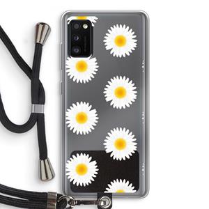 CaseCompany Margrietjes: Samsung Galaxy A41 Transparant Hoesje met koord