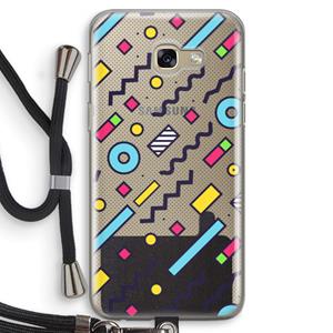 CaseCompany 8-bit N°8: Samsung Galaxy A5 (2017) Transparant Hoesje met koord