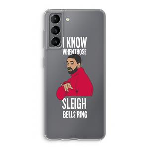 CaseCompany Sleigh Bells Ring: Samsung Galaxy S21 Transparant Hoesje