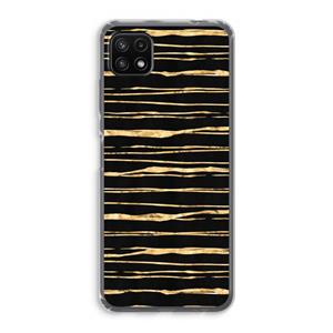 CaseCompany Gouden strepen: Samsung Galaxy A22 5G Transparant Hoesje