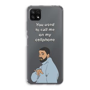 CaseCompany Hotline bling: Samsung Galaxy A22 5G Transparant Hoesje