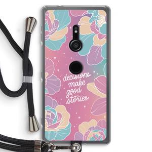 CaseCompany Good stories: Sony Xperia XZ2 Transparant Hoesje met koord