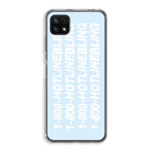 CaseCompany Hotline bling blue: Samsung Galaxy A22 5G Transparant Hoesje
