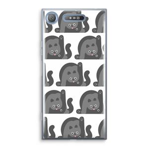 CaseCompany Cats: Sony Xperia XZ1 Transparant Hoesje