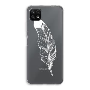 CaseCompany Pluim: Samsung Galaxy A22 5G Transparant Hoesje