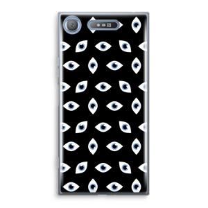 CaseCompany Eyes pattern: Sony Xperia XZ1 Transparant Hoesje