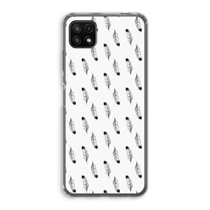 CaseCompany Pluimen: Samsung Galaxy A22 5G Transparant Hoesje