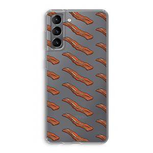 CaseCompany Bacon to my eggs #2: Samsung Galaxy S21 Transparant Hoesje