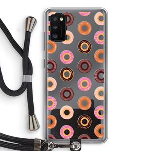 CaseCompany Donuts: Samsung Galaxy A41 Transparant Hoesje met koord
