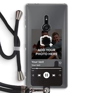 CaseCompany Music Player: Sony Xperia XZ2 Transparant Hoesje met koord